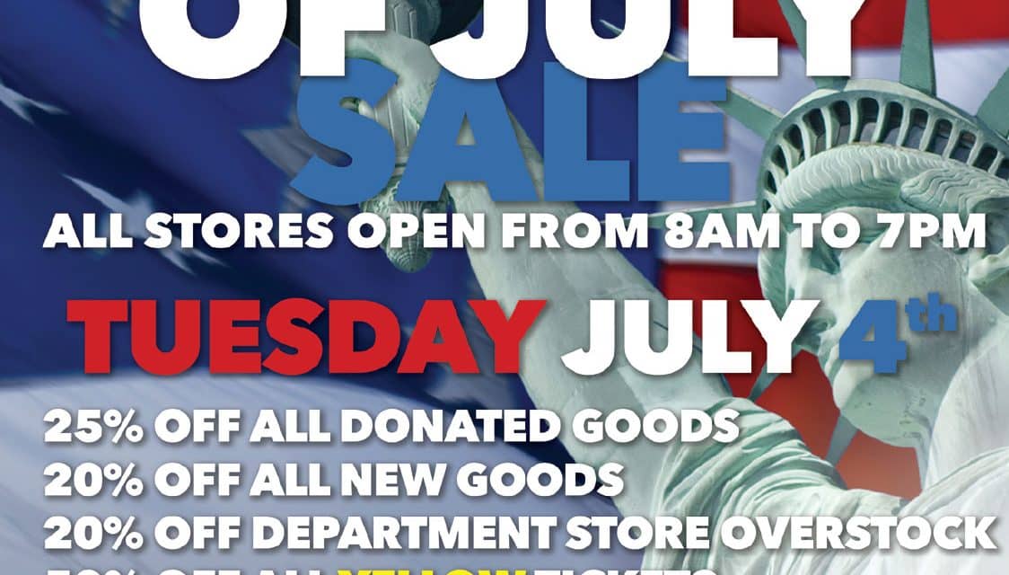 4th of July Sale at Goodwill of Silicon Valley