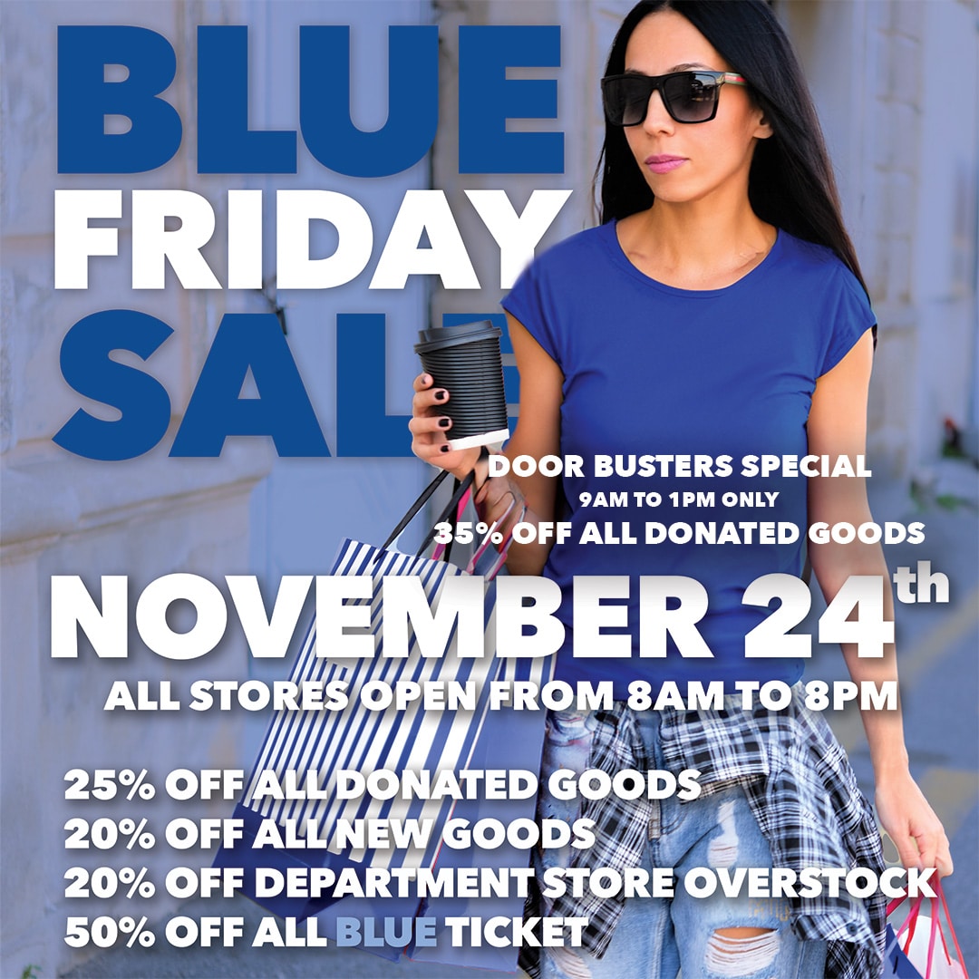 Blue Friday 2023, November 24th, Goodwill of Silicon Valley