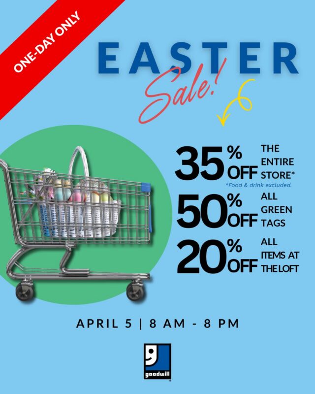 Easter Sunday sale at Goodwill